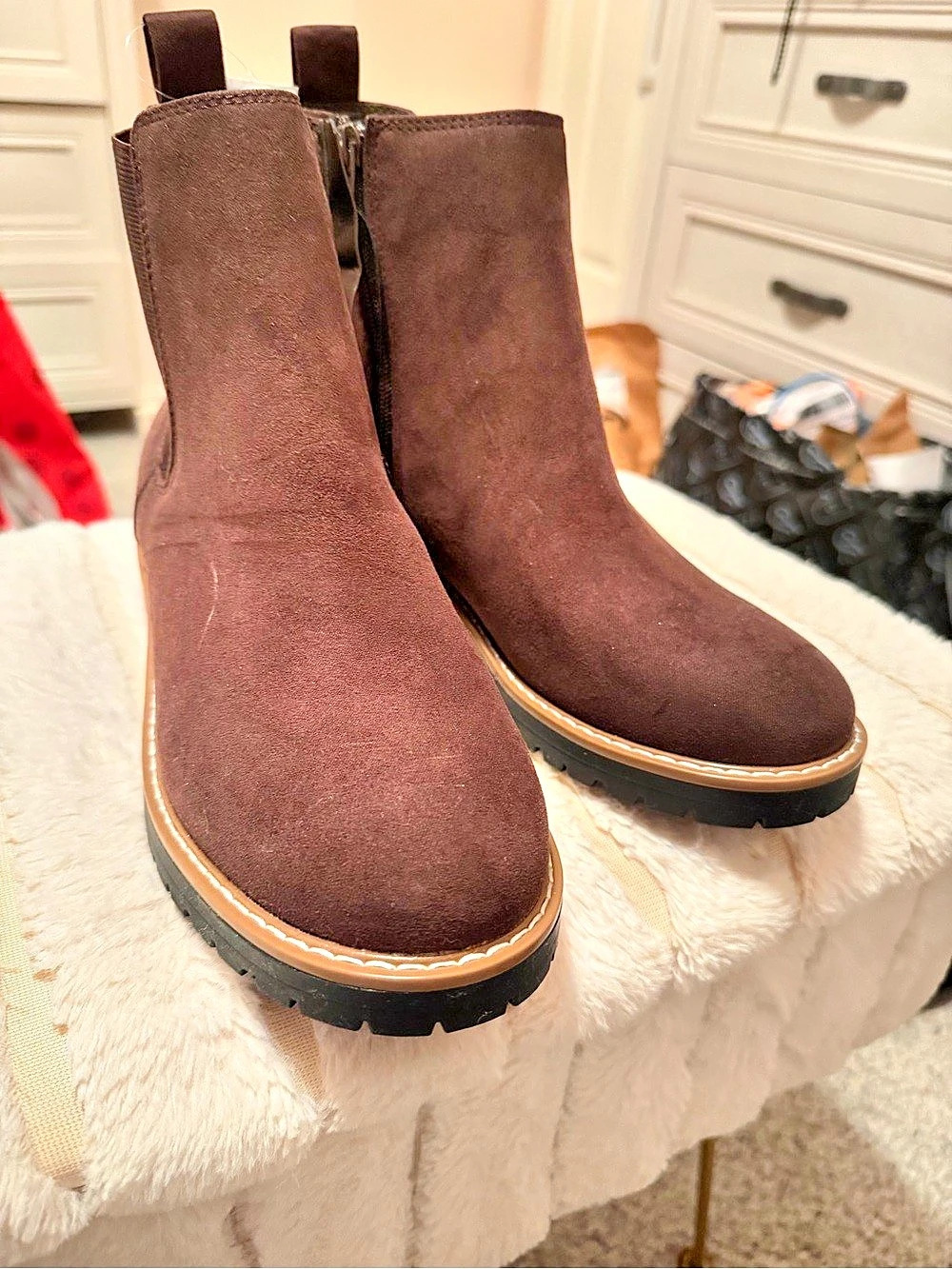 Kensie Brown Chelsea Ankle Boots US 8 NWT